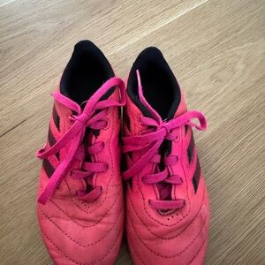 Pink Athletic Shoes with Black Accents